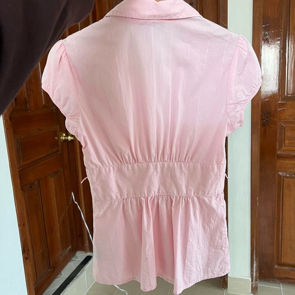 Pink Button Up Top - Picture 5 of 8